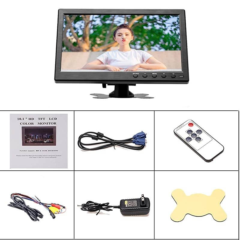 HD Monitor for Mini TV amp Car Video Player amp Computer Display TFT LCD Color Screen for Car Backup Camera amp Home Security System Built in Speaker Support BNCAVIVGAHDMI