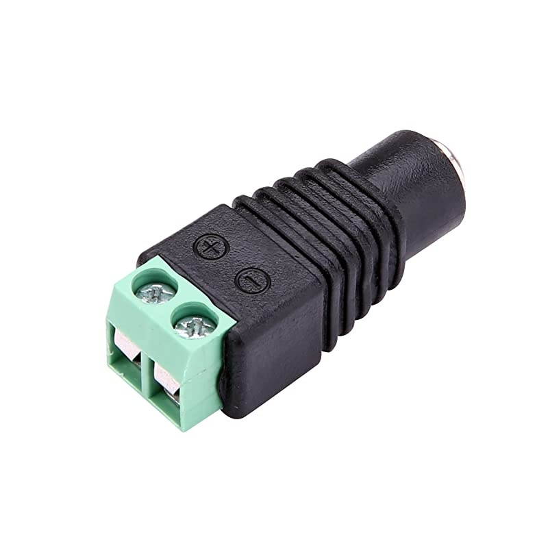 10 Pairs 12V Male+Female 2.1x5.5MM DC Power Connector and Barrel Jack Adapter for CCTV Security Camera (DC Power Connector)