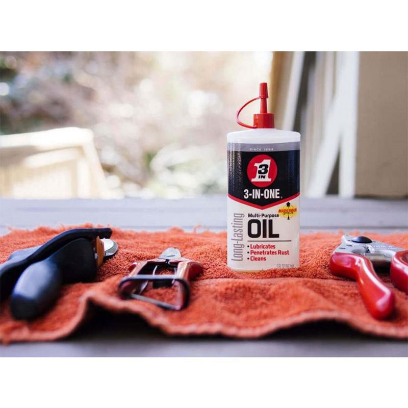 3-IN-ONE 10135 Multi Purpose Lubricating Drip Oil for Moving Parts, 3 Ounces