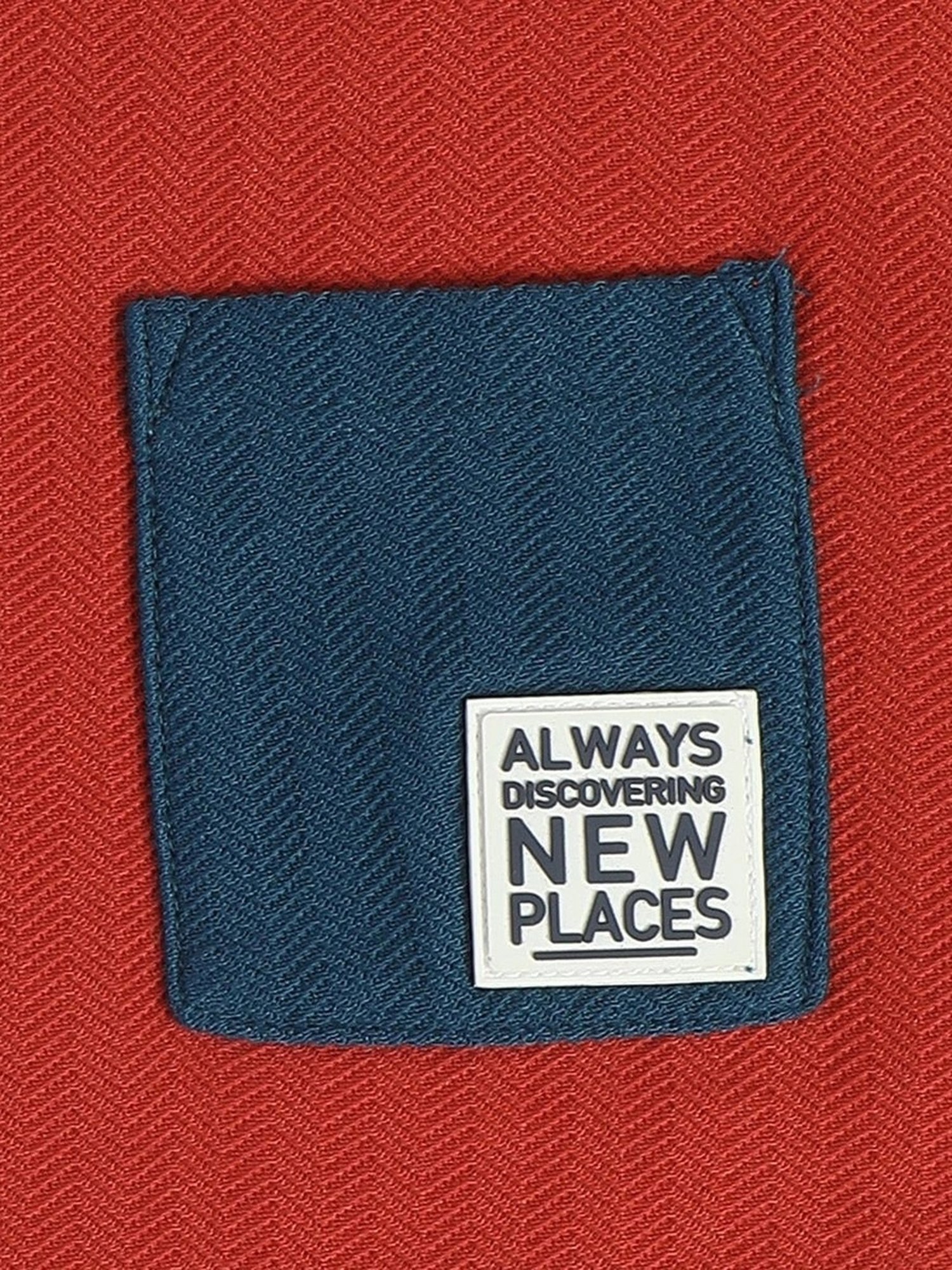 MINIKLUB Boys Red Cotton Color Block Full Sleeves T-Shirt