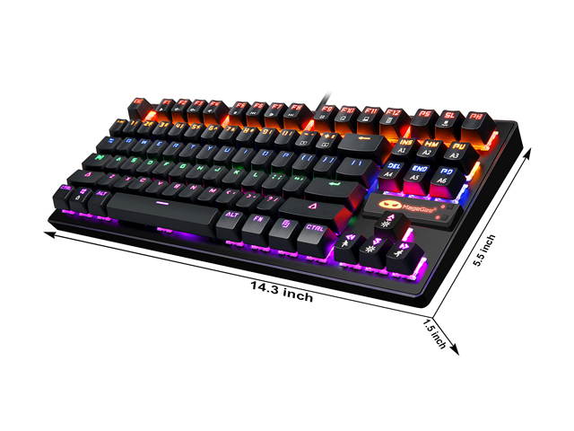 SADES Anivia K8 Gaming Keyboards Blademail Wired USB Keyboards for Pc/Mac gamers, 19 non-conflict keys, 7 colors Backlit, Metal Material