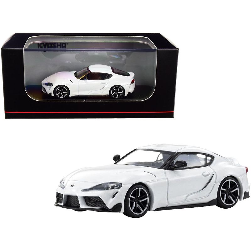 Toyota GR Supra RHD (Right Hand Drive) White 1/64 Diecast Model Car by Kyosho
