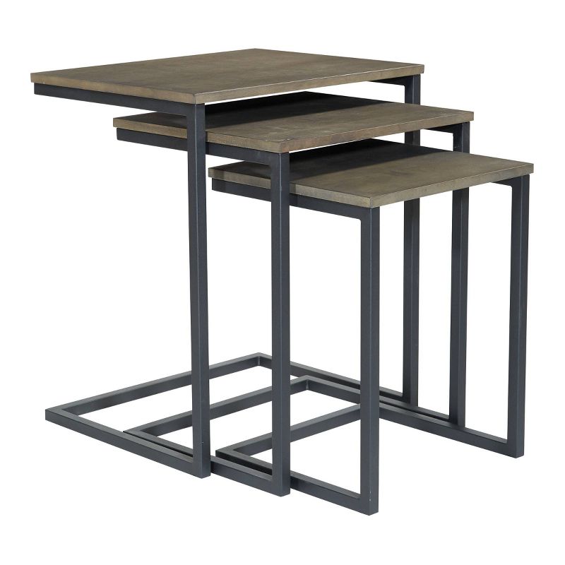 3pc Seville Nesting Tables Gray - OSP Home Furnishings