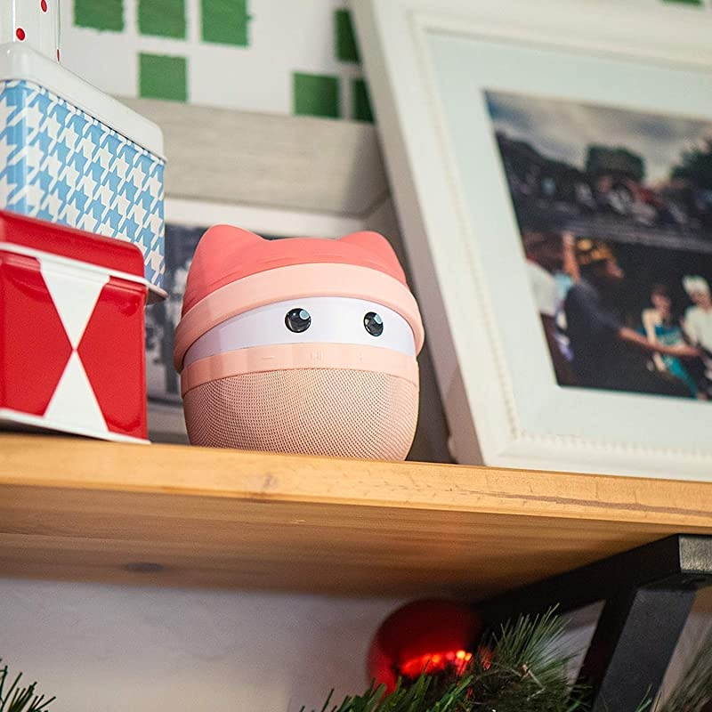 Portable Bluetooth Speaker  Rhyme, Stereo Pairing Speaker, 15H Playing, High Definition Sound, Cute Wireless Speaker, Ideal Gift for Girls and Kids (Lotus Pink)