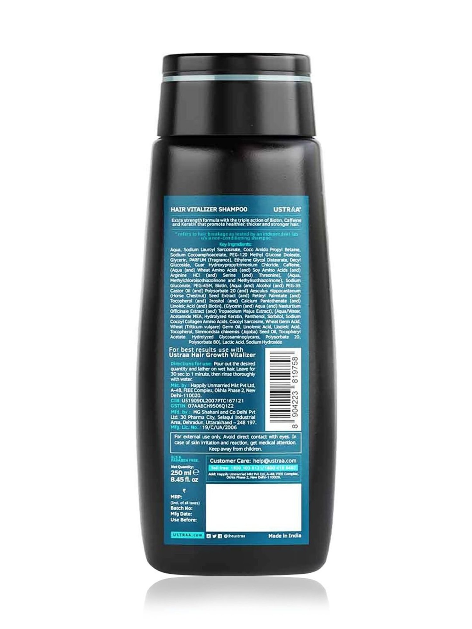 Ustraa Hair Vitalizer Kit (Hair Vitalizer Shampoo - 250 ml & Hair Growth Vitalizer - 100 ml)