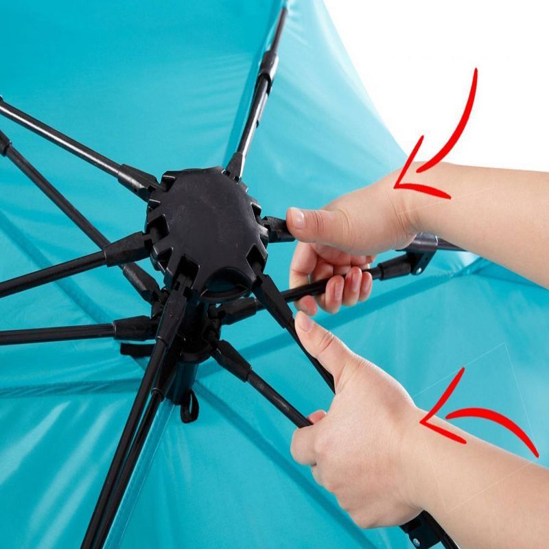 Outdoor Automatic Pop-Up Sun Shelter - Teal - Alvantor