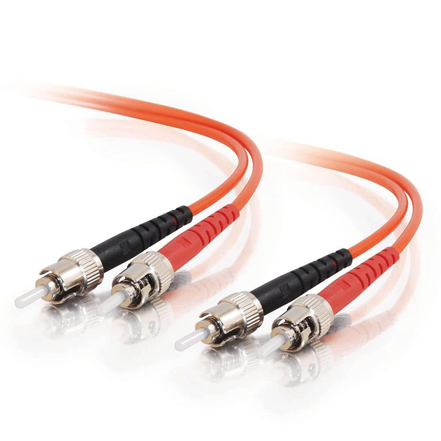 C2G/Cables to Go 37441 ST/ST Duplex 50/125 Multimode Fiber Patch Cable (20 Meter, Orange)