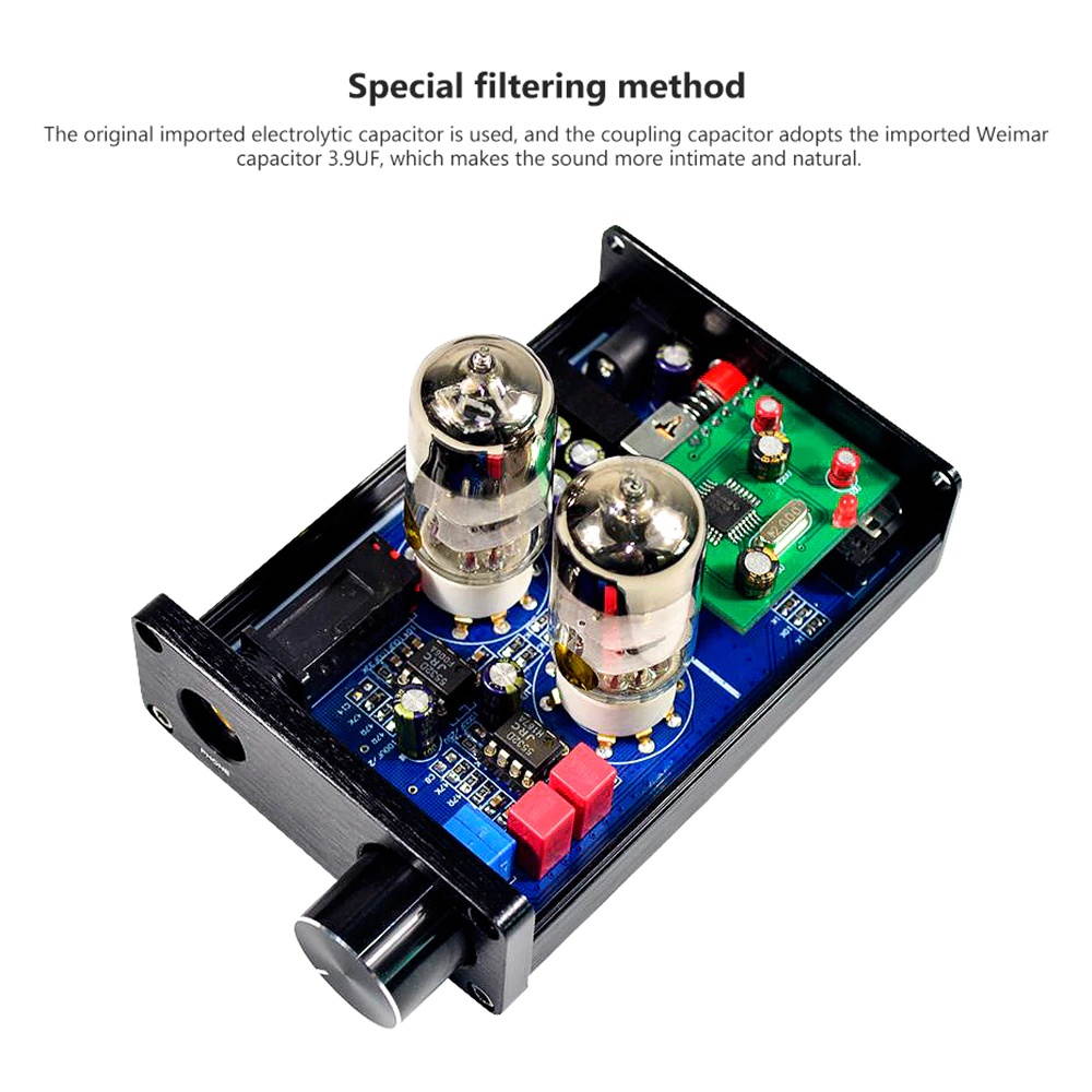 Portable Headphones Amplifier Audio Board 6J9 Tube Amp USB Decoding Preamplifier Earphone Amplificador De Auriculares