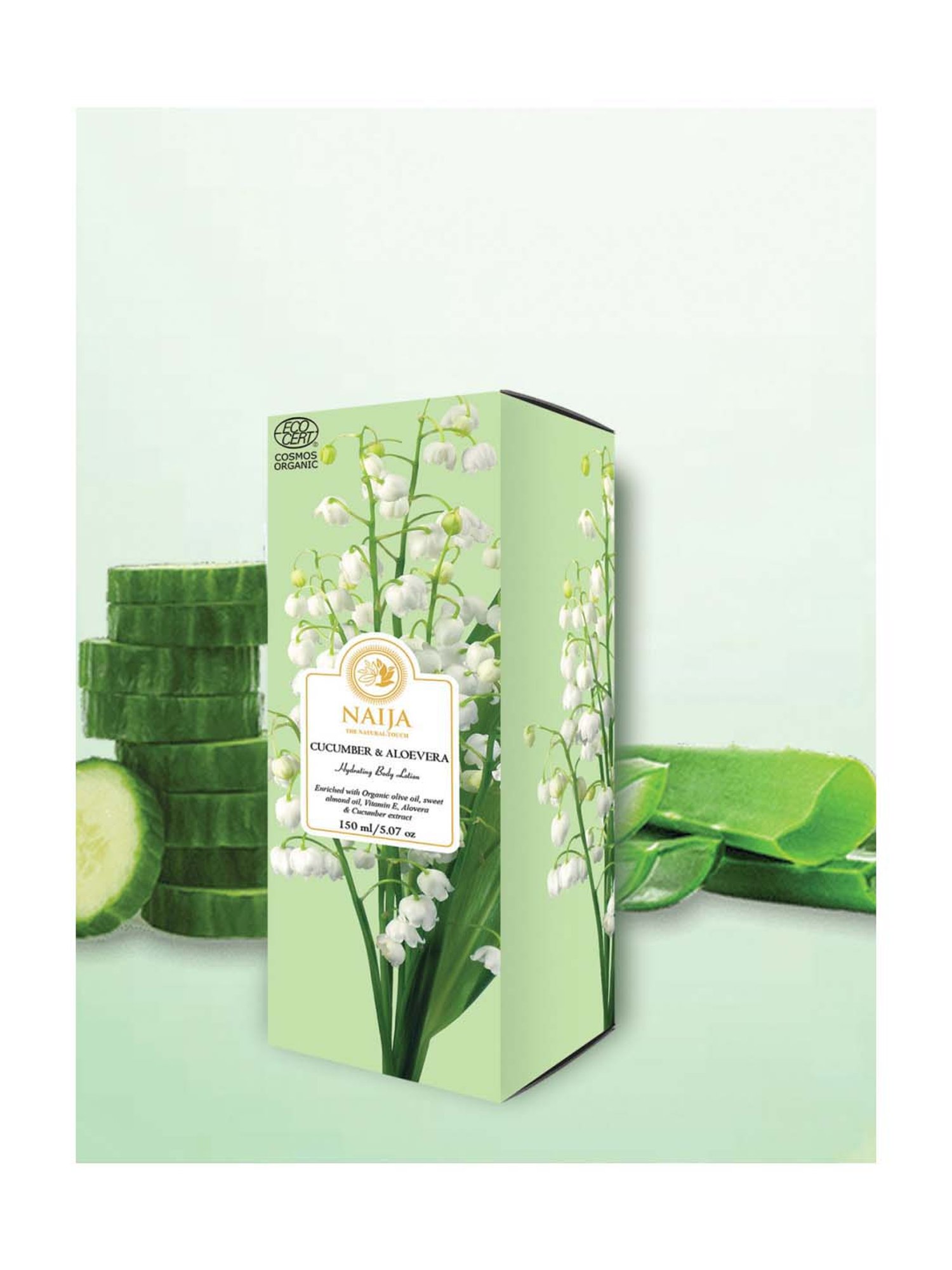 NAIJA Cucumber and Aloe Vera Hydrating Body Lotion - 150 ml
