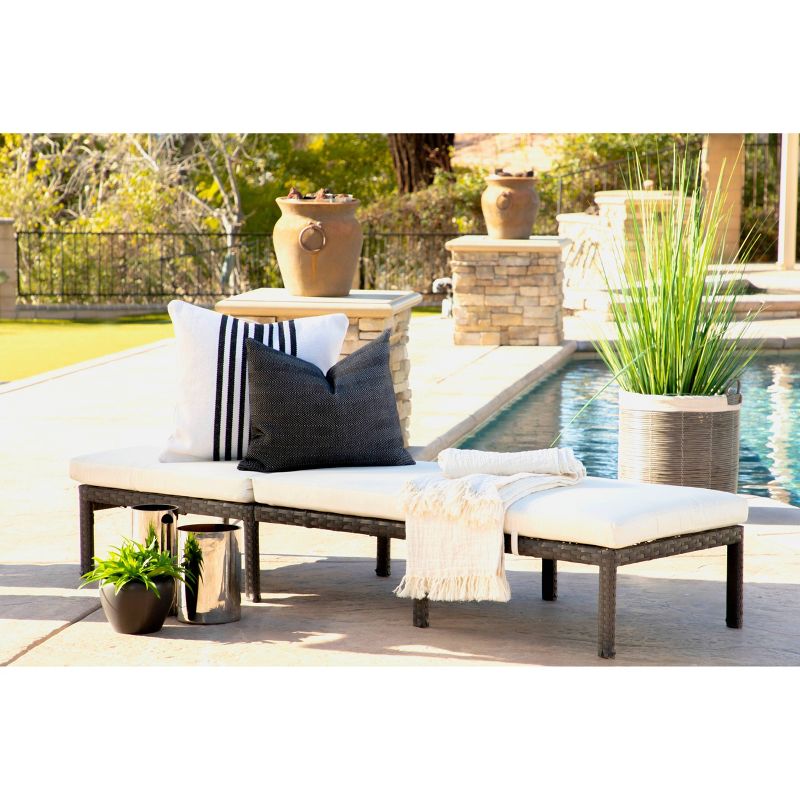 NewPort Outdoor Wicker Chaise Lounge - Brown - Coaster