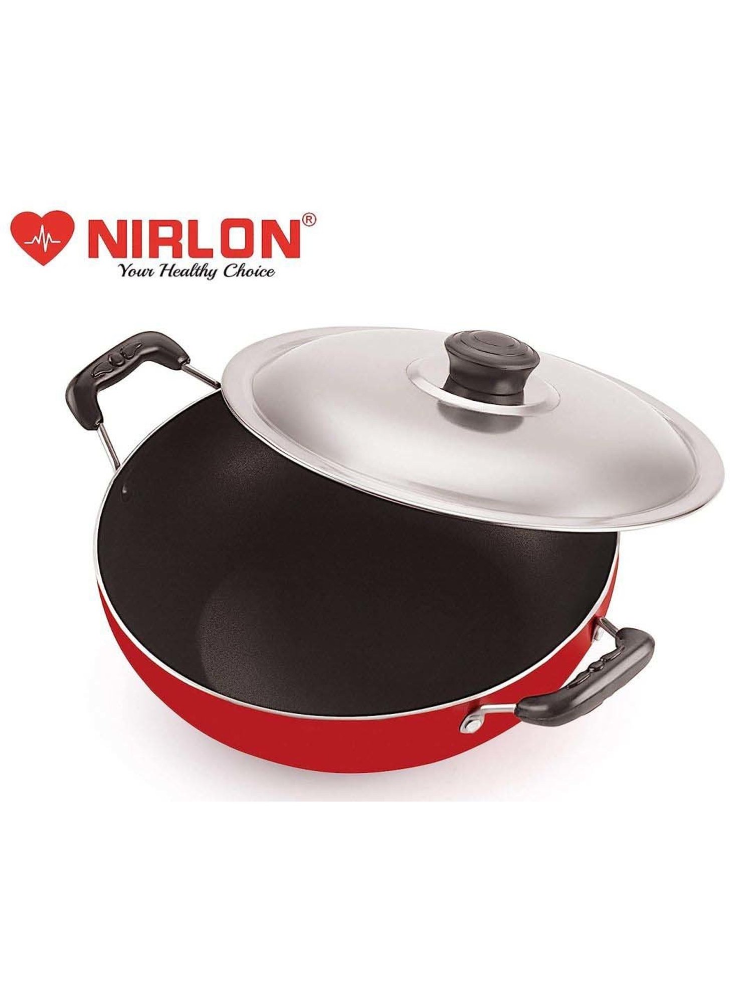 ALLO Silver Stainless Steel Induction Friendly Triply Kadhai (3 L)