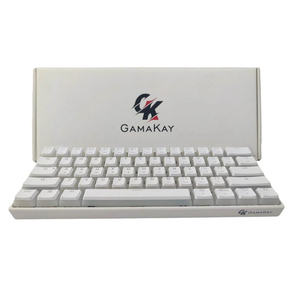 Gamakay MK61 Wired Mechanical Keyboard Gateron Optical Switch Pudding Keycaps RGB 61 Keys Hot Swappable Gaming Keyboard