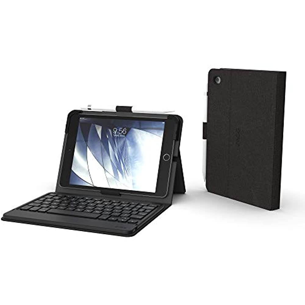ZAGG Messenger Folio - Bluetooth Tablet Keyboard - Non-Backlit - Made for Apple iPad Mini 5 (7.9") &ndash; Charcoal