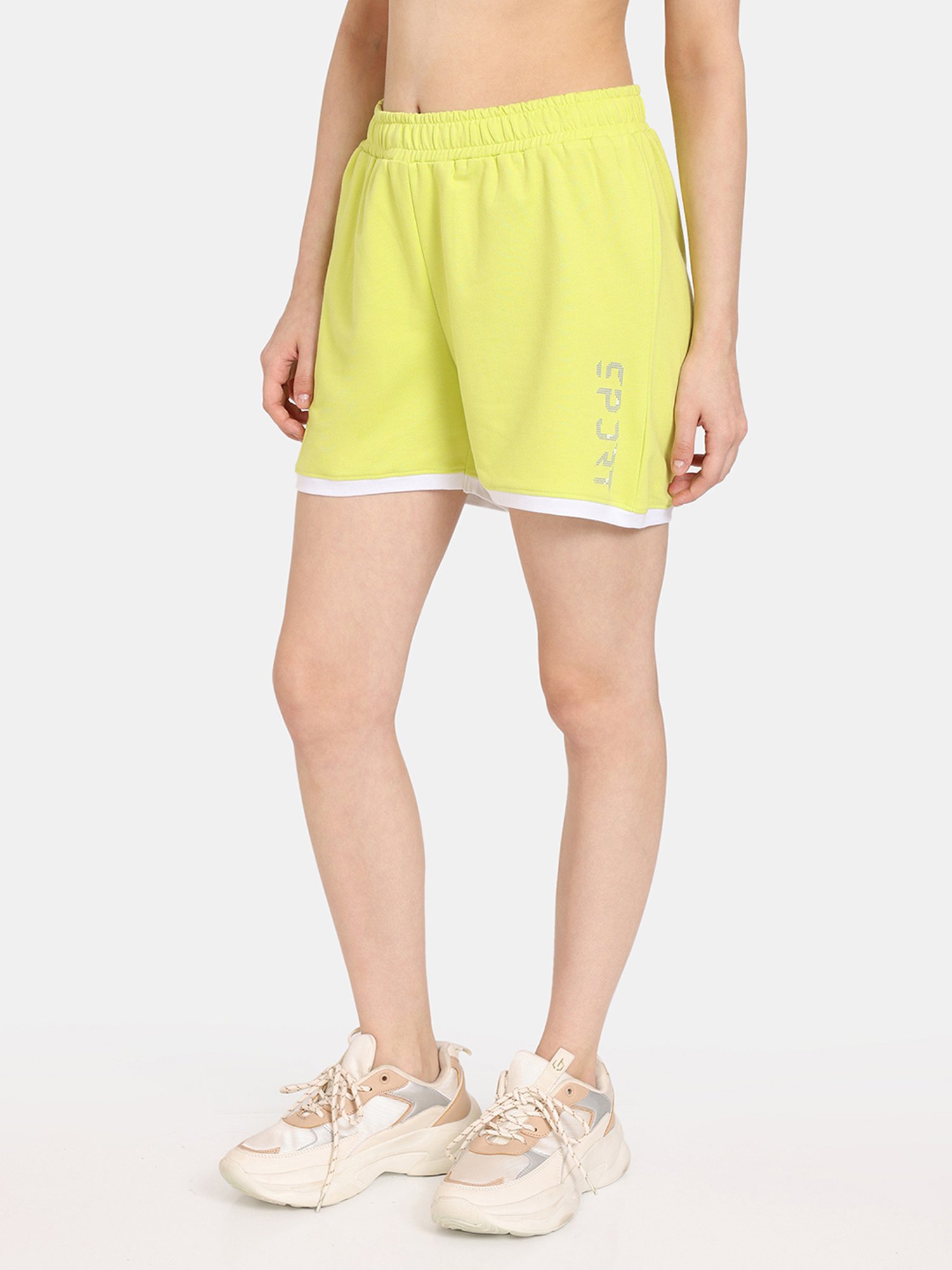 Rosaline by Zivame Yellow Sports Shorts