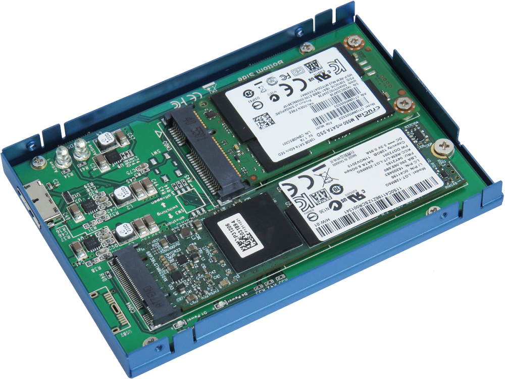 Innocard USB 3.1 / 10Gbps micro B type to M.2 SSD & mSATA SSD Convertor with 2.5" Enclosure 
(M.2 & mSATA SSD  simultaneous)