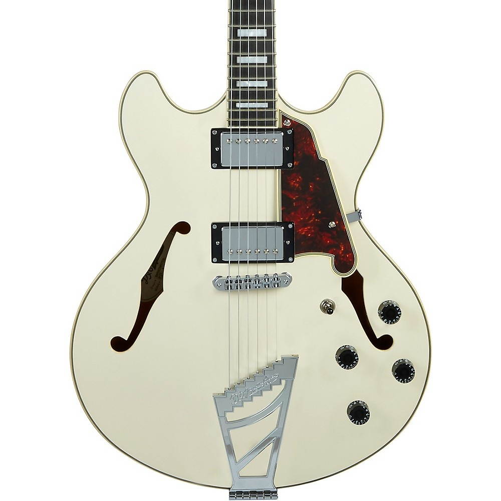 D'Angelico Premier DC Semi-Hollow Electric Guitar with Stairstep Tailpiece Champagne