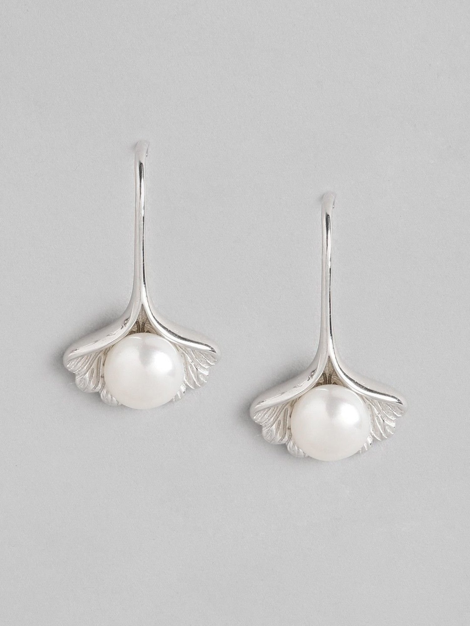 Clara 92.5 Sterling Silver Lily Earrings for Women