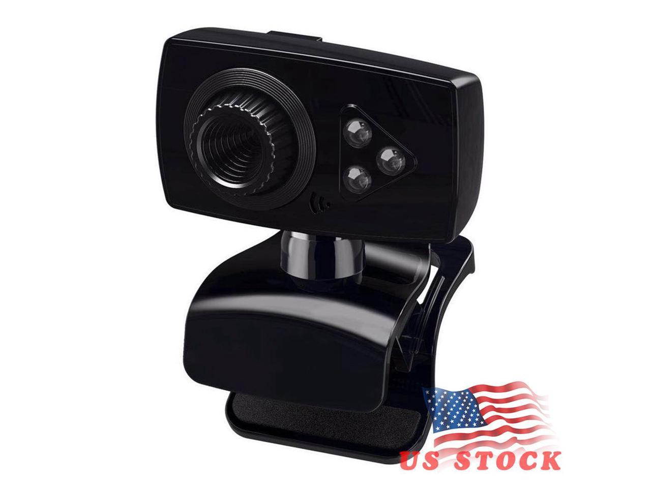 USB Webcam 3 LED Camera with Microphone for PC Desktop & Laptop