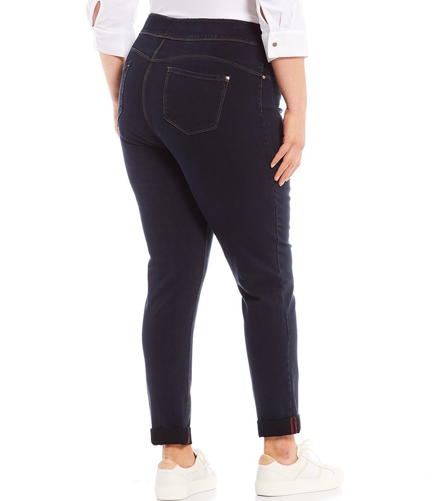 Slim Factor by Investments Plus Size Classic Waist Denim Skinny Cuff Legging