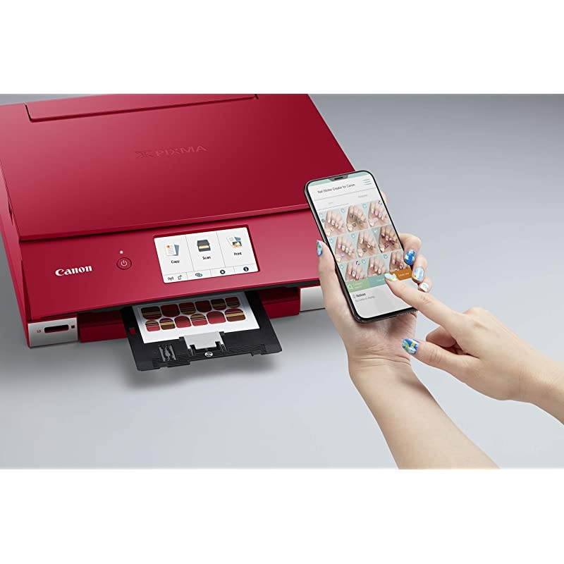 TS8320 All In One Wireless Color Printer Copier Scanner Home Inkjet Printerwith Mobile Printing Red Works with Alexa