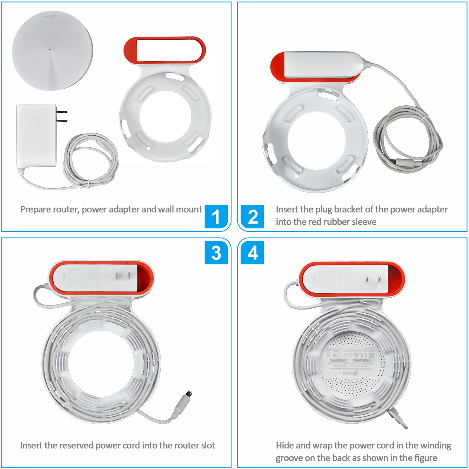 STANSTAR Wall-Mounted WiFi bracket, specially designed for TP-Link Deco P7 Whole family mesh WiFi system router, can be installed on the wall or ceiling, which is easy to install.