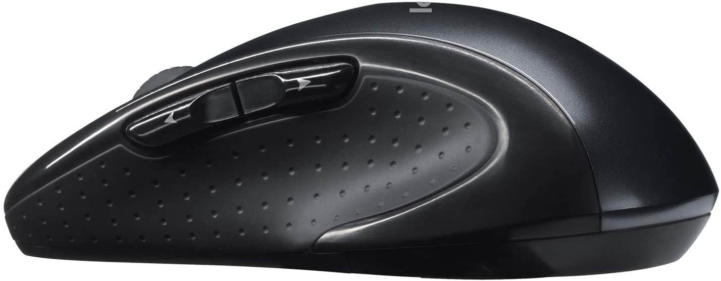 Logitech M510 Wireless Computer Mouse &ndash; Comfortable Shape with USB Unifying Receiver, with Back/Forward Buttons and Side-to-Side Scrolling, Dark Gray