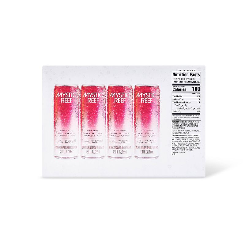 Mystic Reef Black Cherry Hard Seltzer - 12pk/12 fl oz Cans