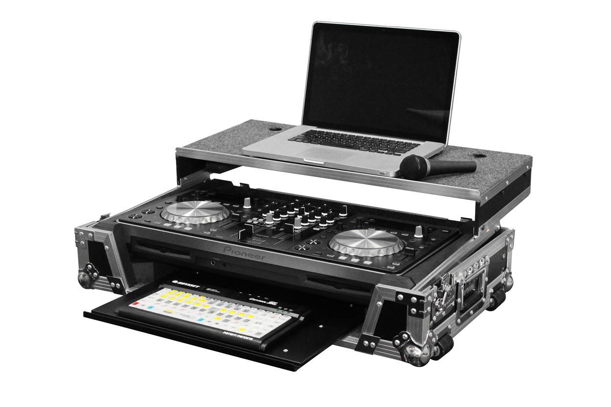 Odyssey FZGSPIXDJR1GT Pioneer XDJ-R1 DJ Case w/Laptop +Glide Keyboard Tray