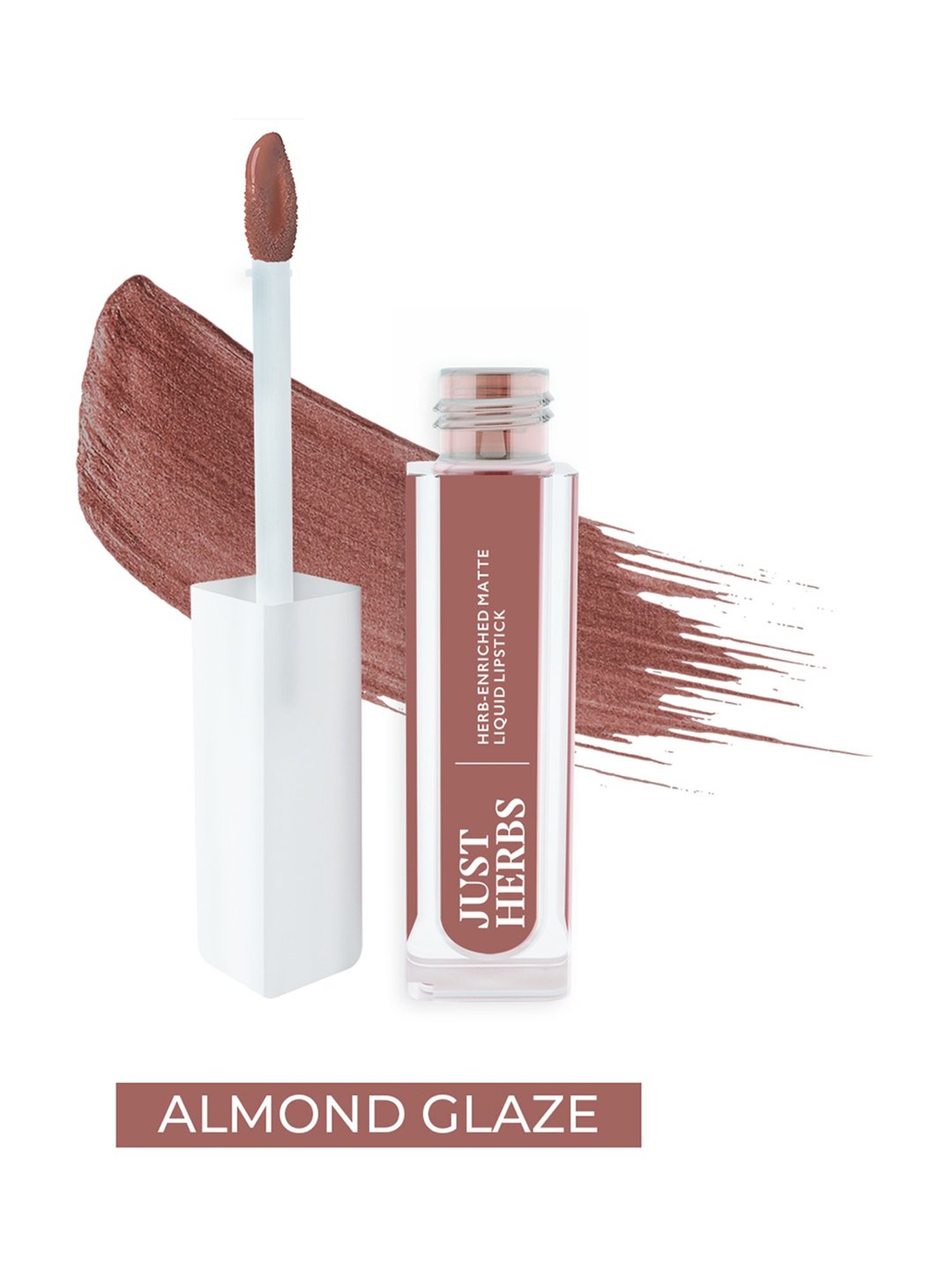 JUST HERBS Herb-Enriched Matte Liquid Lipstick Almond Glaze - 2 ml