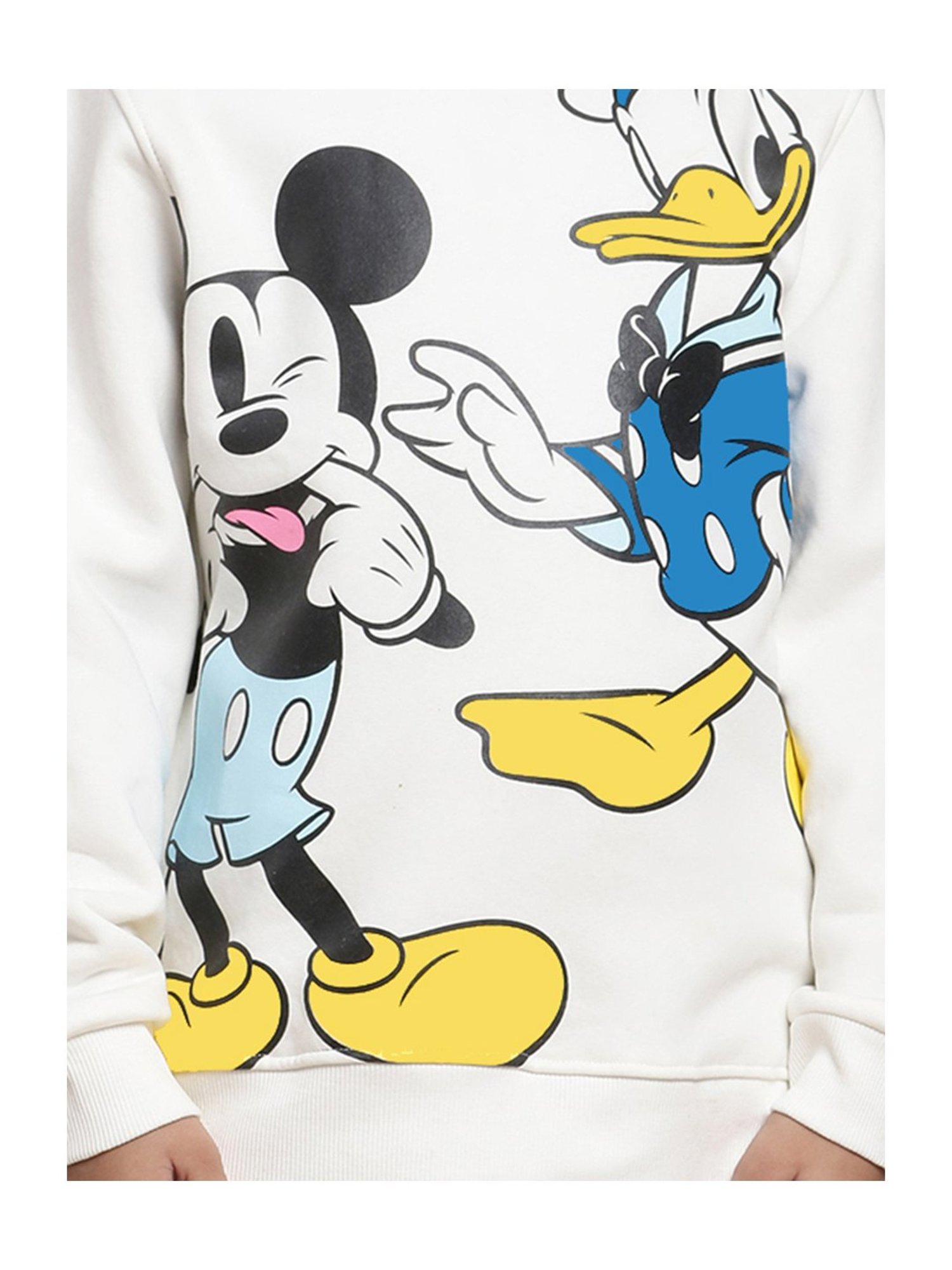Kidsville Mickey & Friends Printed Off White Sweatshirt For Boys