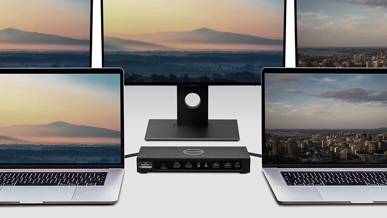 VisionTek VT4900 KVM USB-C Docking Station - Dual Host 100W Charging, Triple 4K Display, 4X USB, 1x USB-C, Ethernet and Audio, for Windows, Mac and Chrome OS (901406)