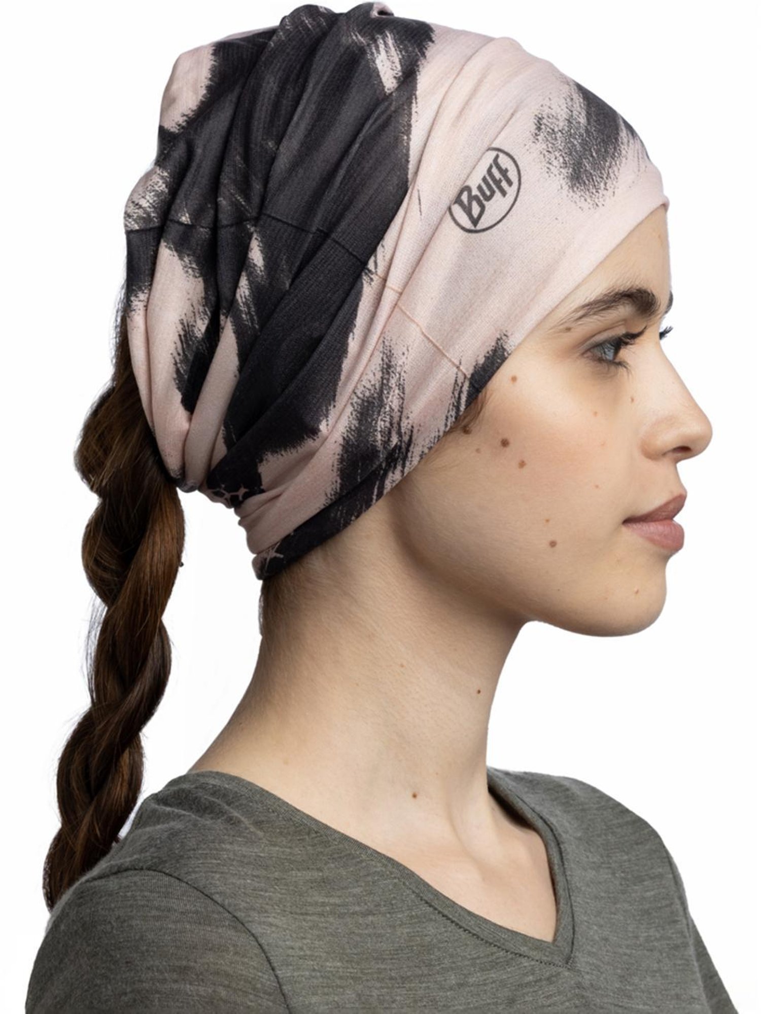 BUFF Beige & Black Printed Bandana