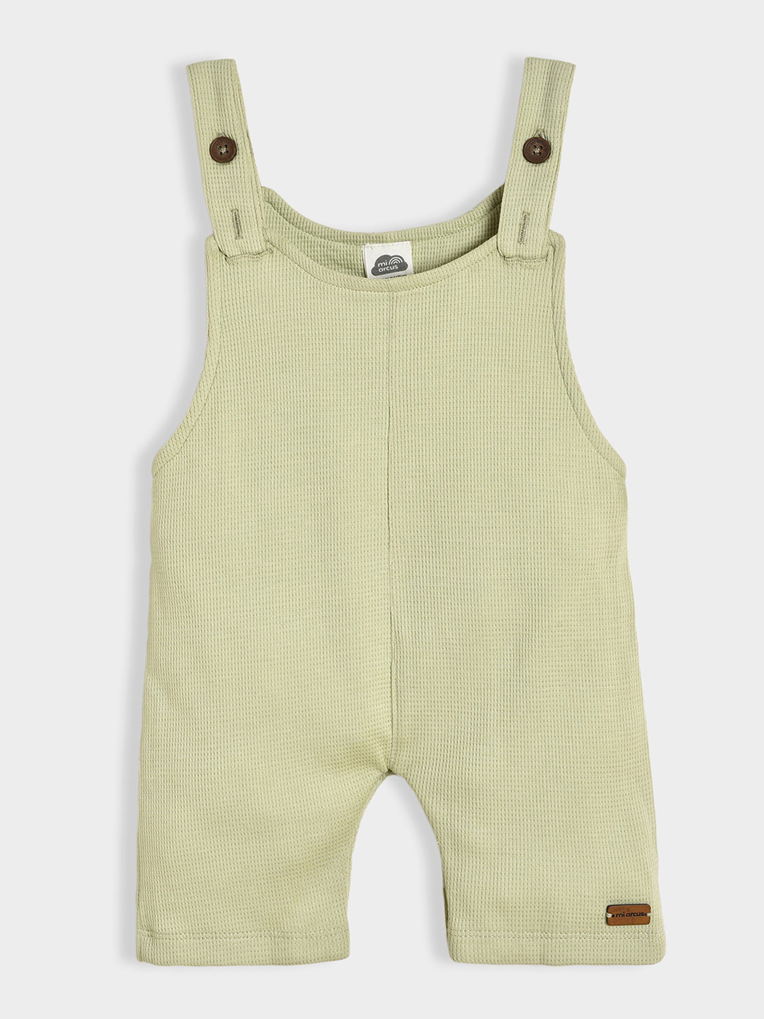 MiArcus Kids Green & White Printed T-Shirt with Dungaree