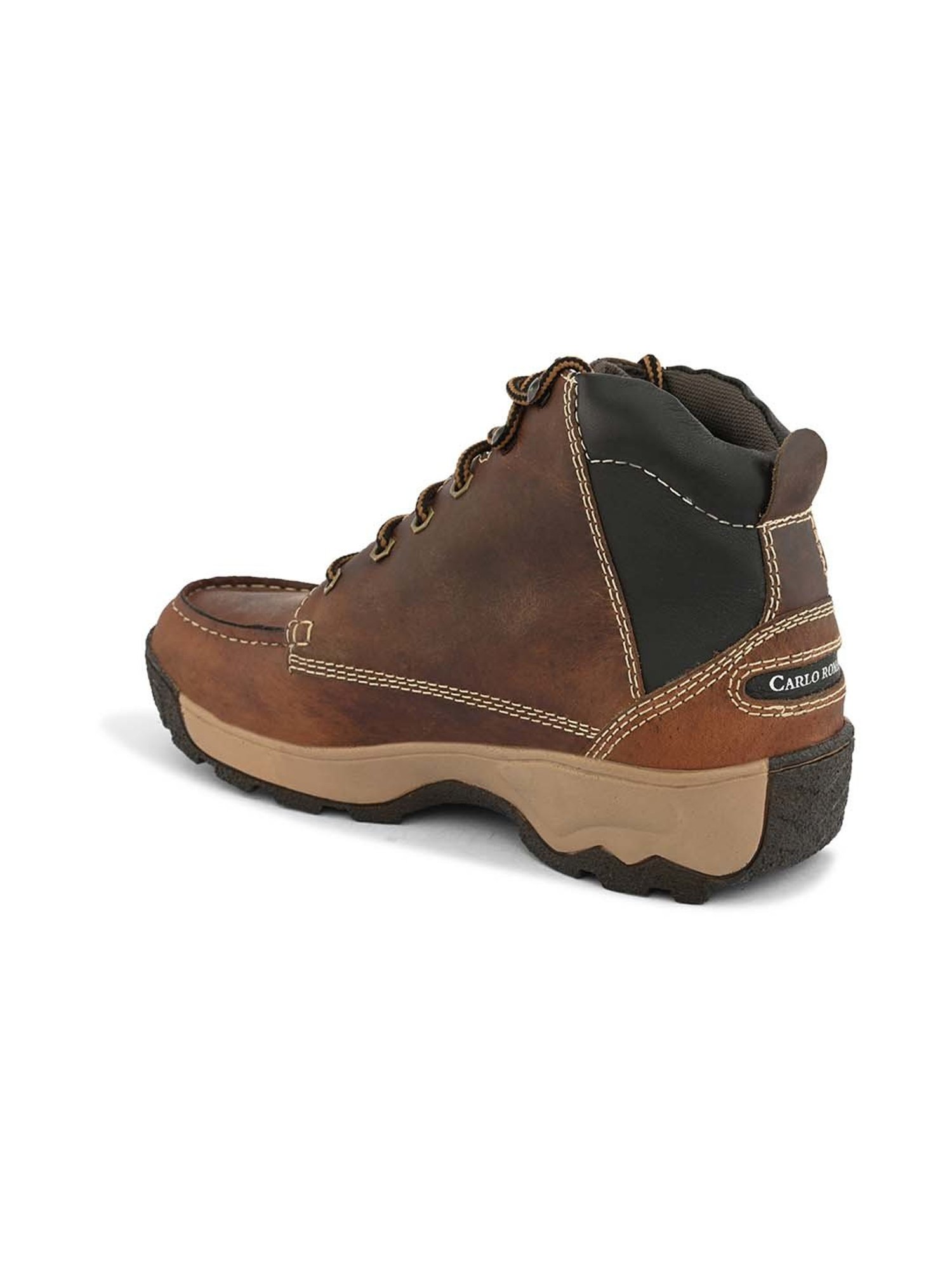 Carlo Romano Men's Brown Derby Boots