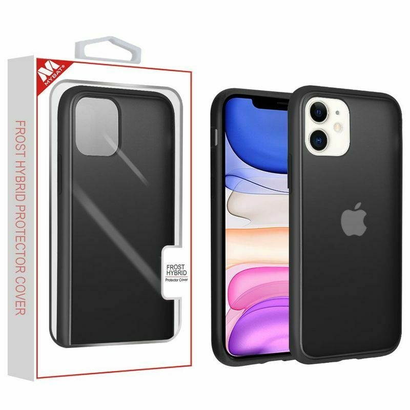For  iPhone 11 Smoke Black Semi Transparent Frosted Hard TPU Case