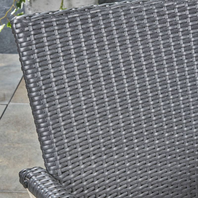 Circi 5pc Outdoor Dining Set - Black and Charcoal - CosmoLiving by Cosmoplitan