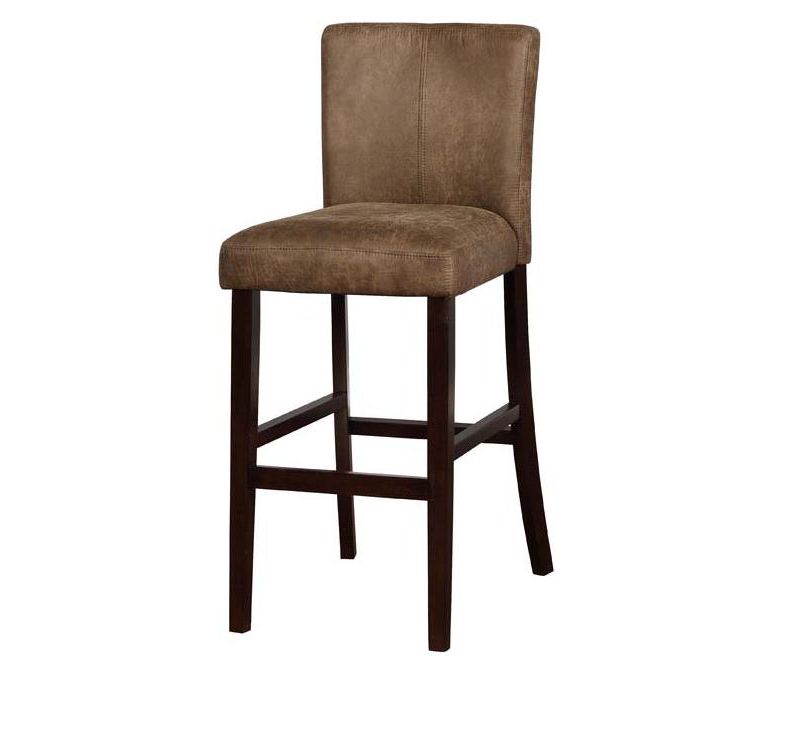 Linon Miller Distressed Brown Bar Stool
