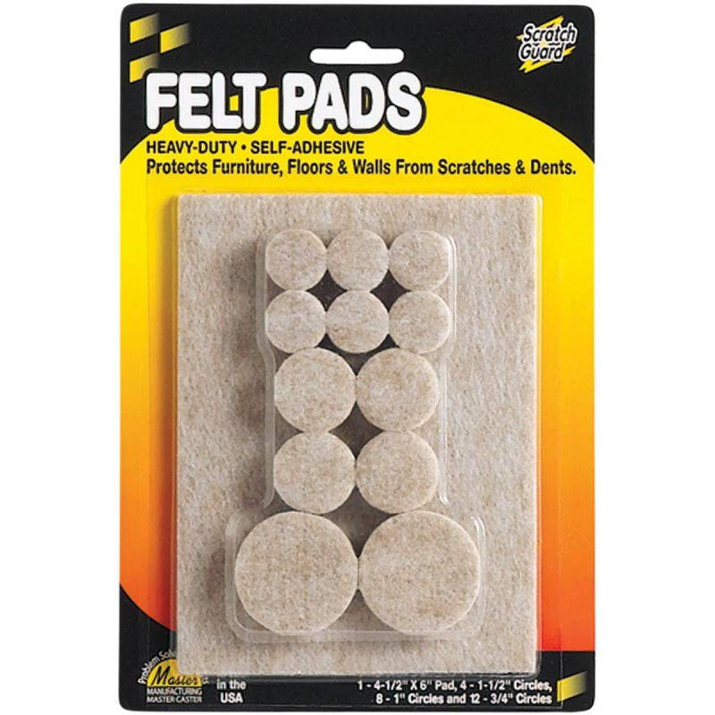 Master Scratch Guard 88499 Heavy Duty Combo Felt Pads 25 PD/PK