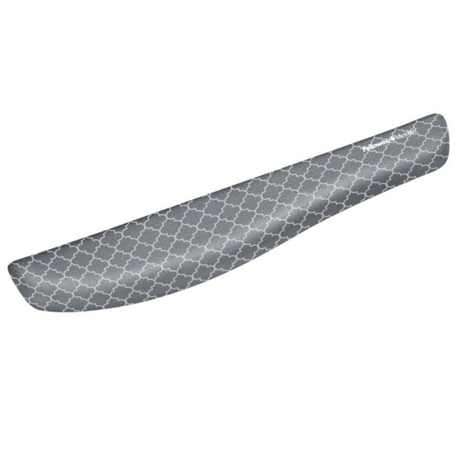 Fellowes 9549801 PlushTouch Keyboard Wrist Rest with Microban - Gray Lattice