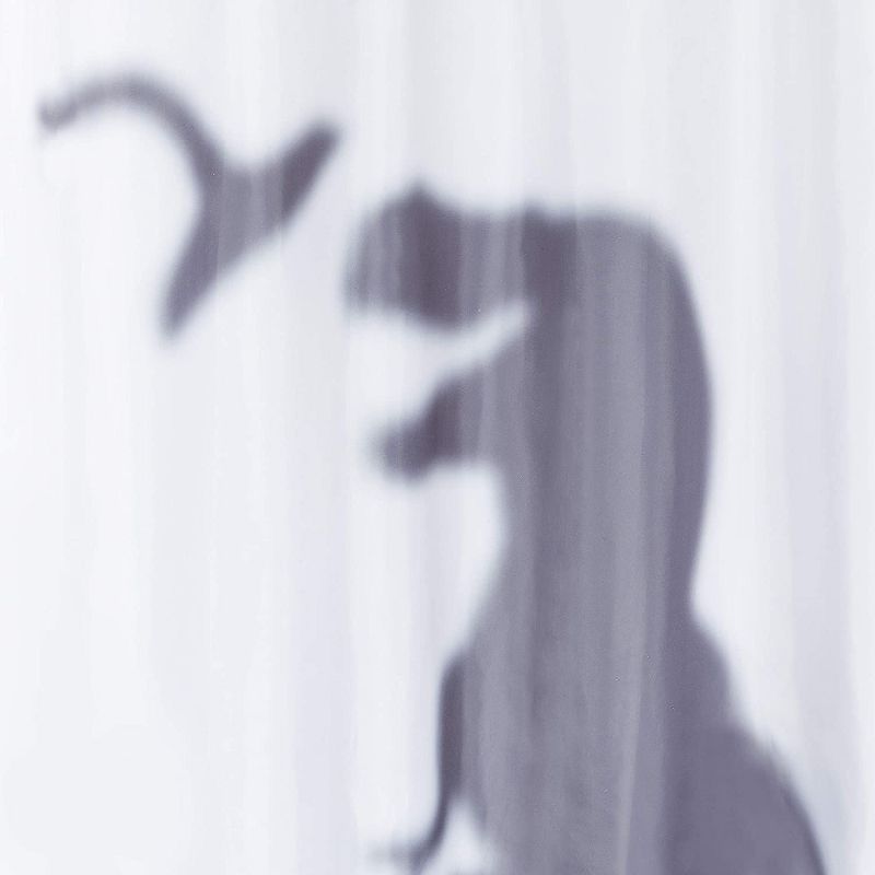 Okuna Outpost T Rex Dinosaur Shower Curtain Set with 12 Hooks for Bathroom (70 x 71 In)