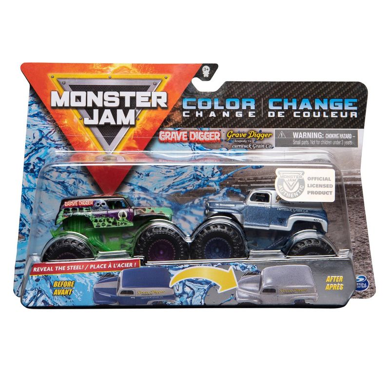 Monster Jam Grave Digger vs Grave Digger 1:64 Scale - 2pk