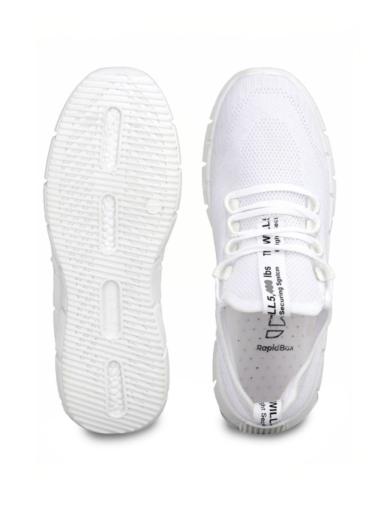 Rapid Box Men's White Running Shoes
