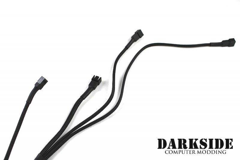 Darkside 3-Pin Triple Radiator Standard Fan Power Y-Cable Splitter - Jet Black (DS-0096)