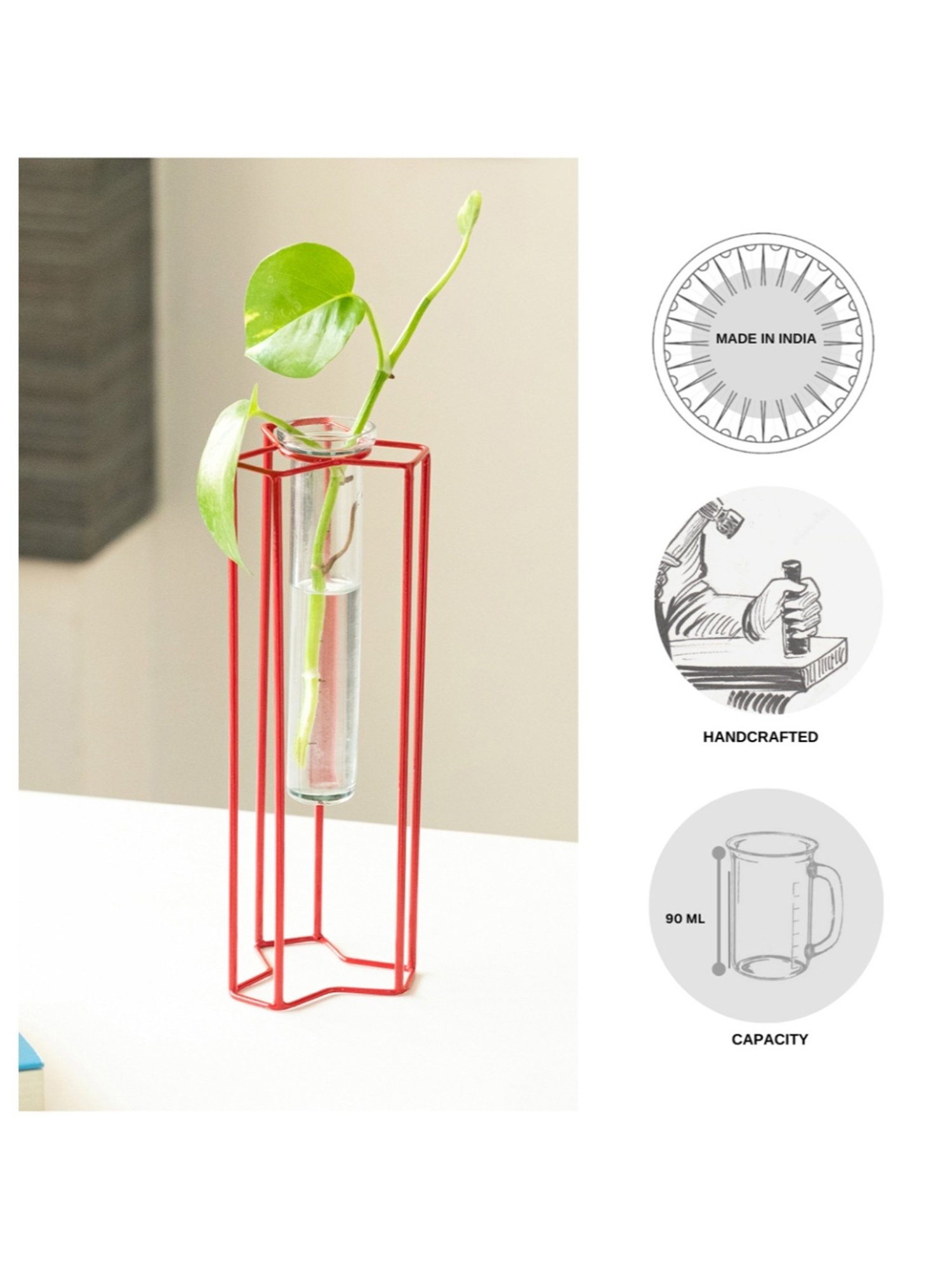 TAYHAA White Ceramic Leaf Shape Vase