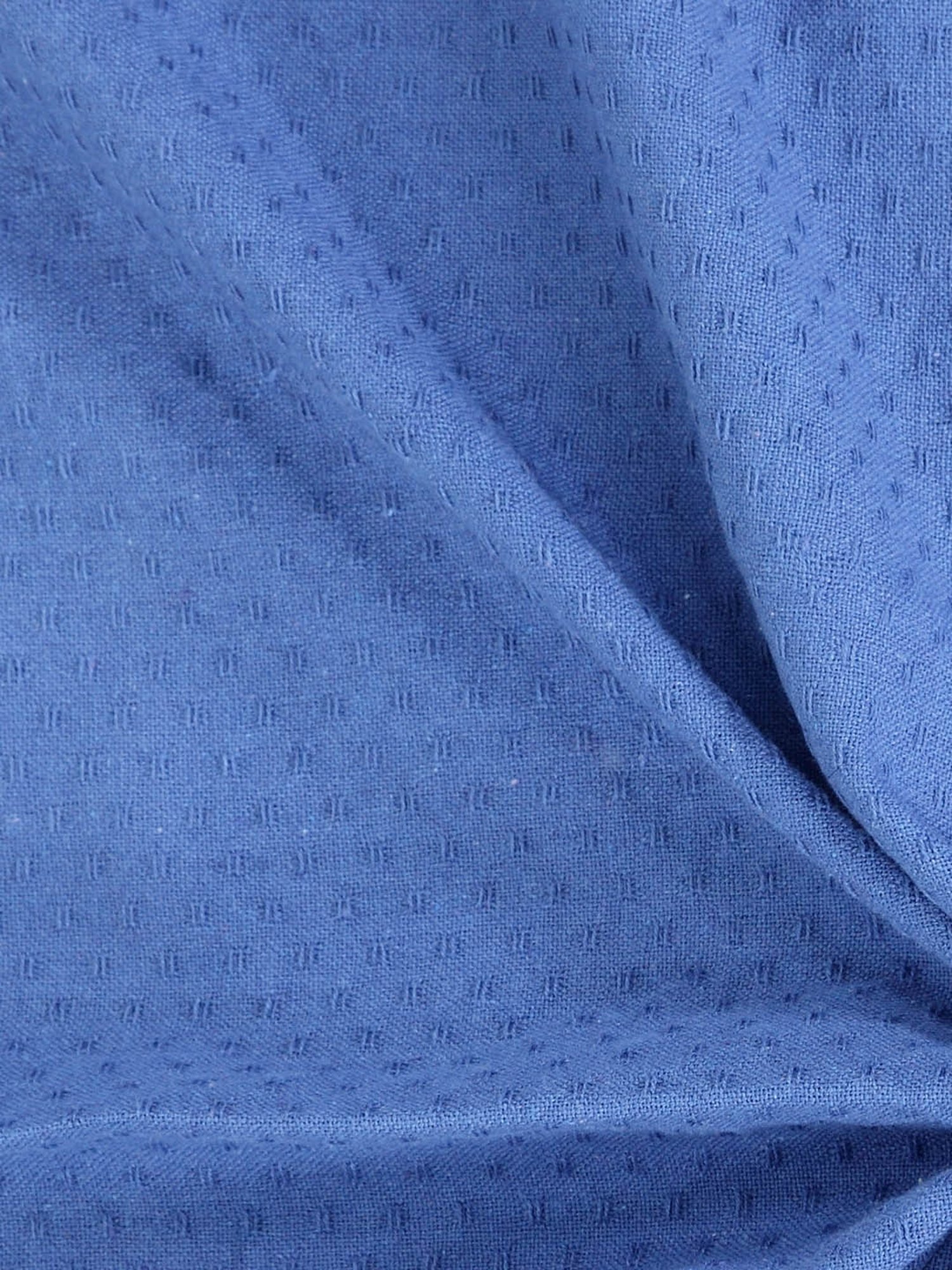 Klotthe Blue Cotton 200 GSM 6 Seater Table Cover - Set of 1