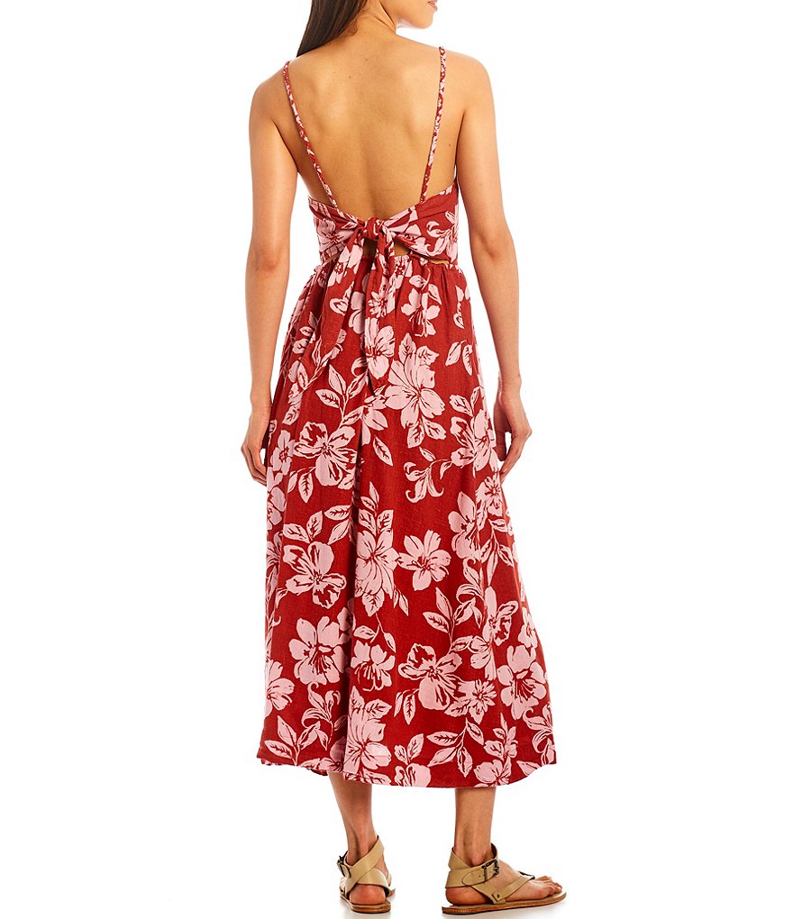 Free People The Perfect Square Neck Sleeveless Floral Midi Sundress