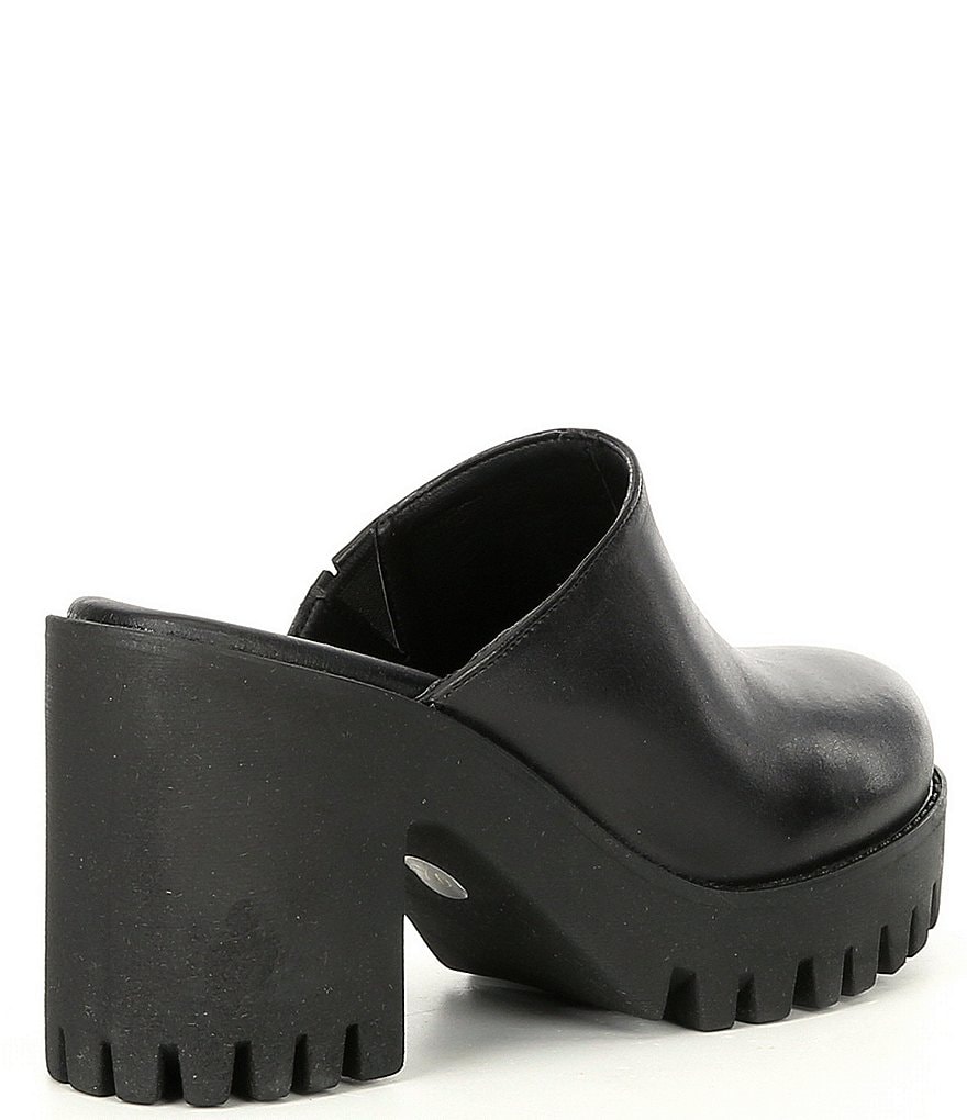 Steve Madden Bayside Leather Lug Sole Platform Clogs