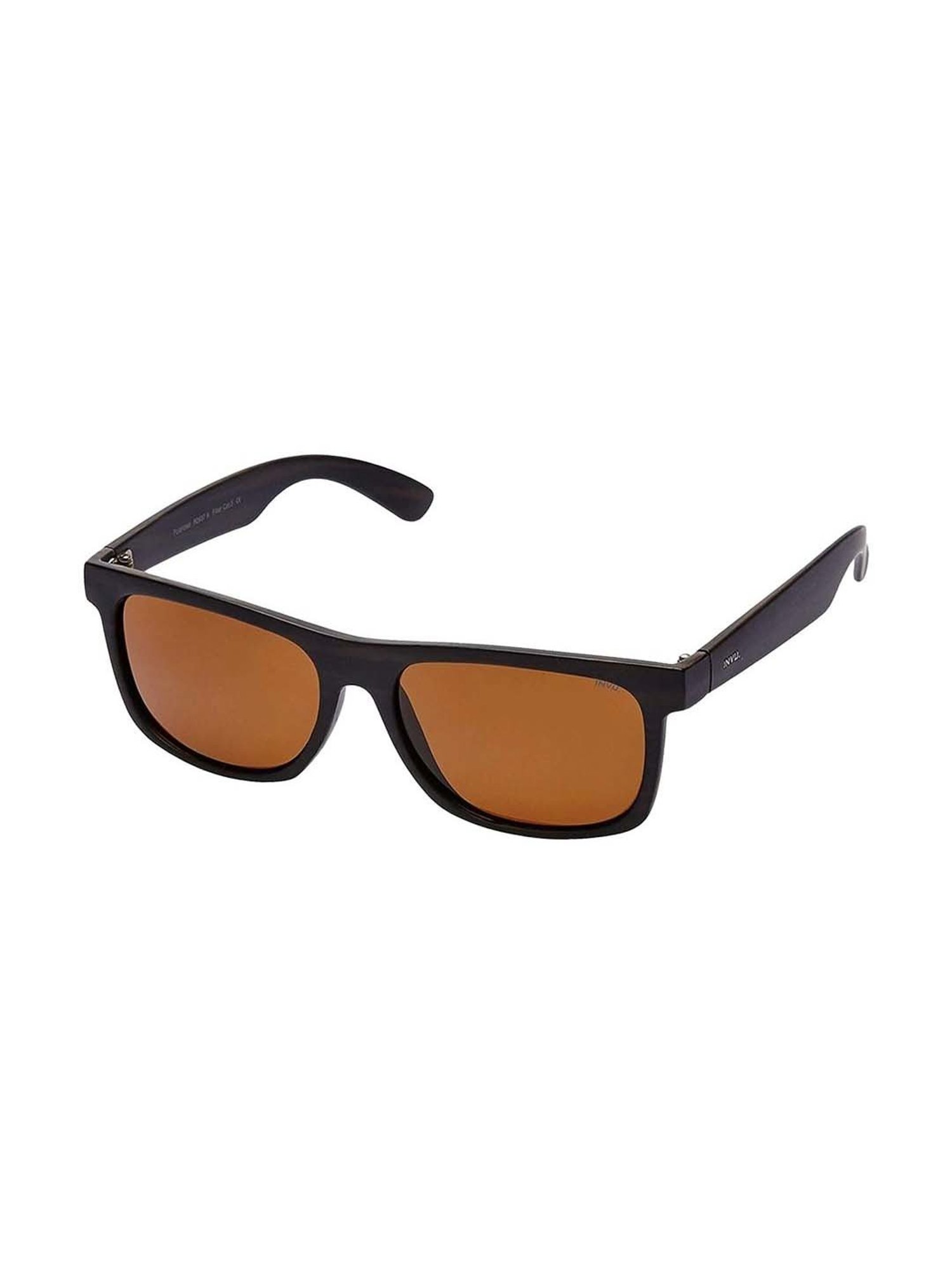 INVU Brown Rectangular UV Protection Sunglasses for Men