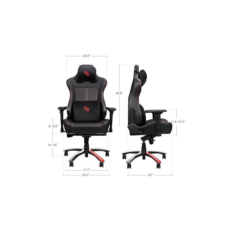 Gaming Chair Forma GT Nero Ergonomic Racing Recliner with 5-Year Warranty, Black/Red
