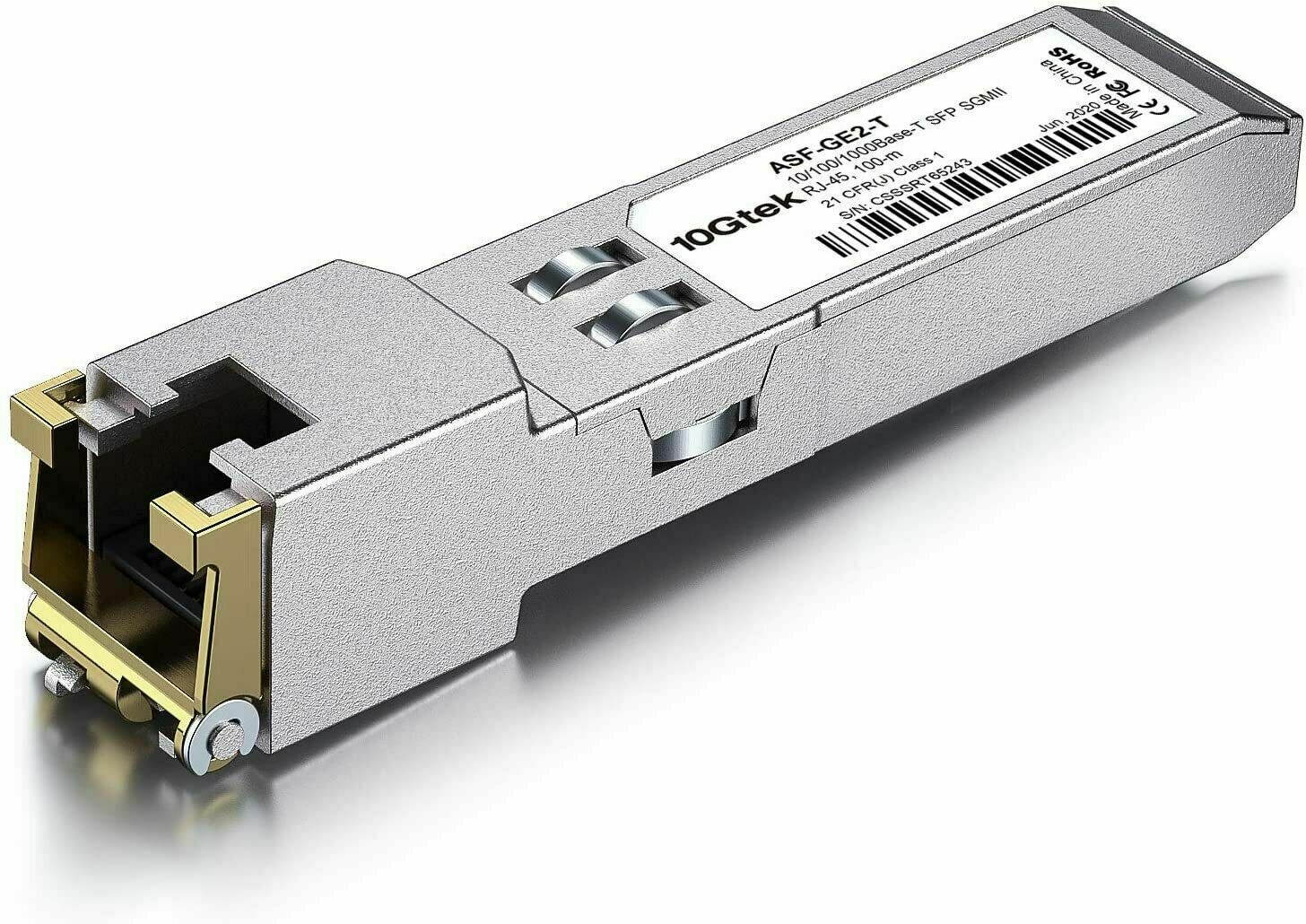 100/1000Base-T SFP Transceiver Multi-rate Module  SGMII Copper RJ-45 CAT.5e Compatible with Mikrotik